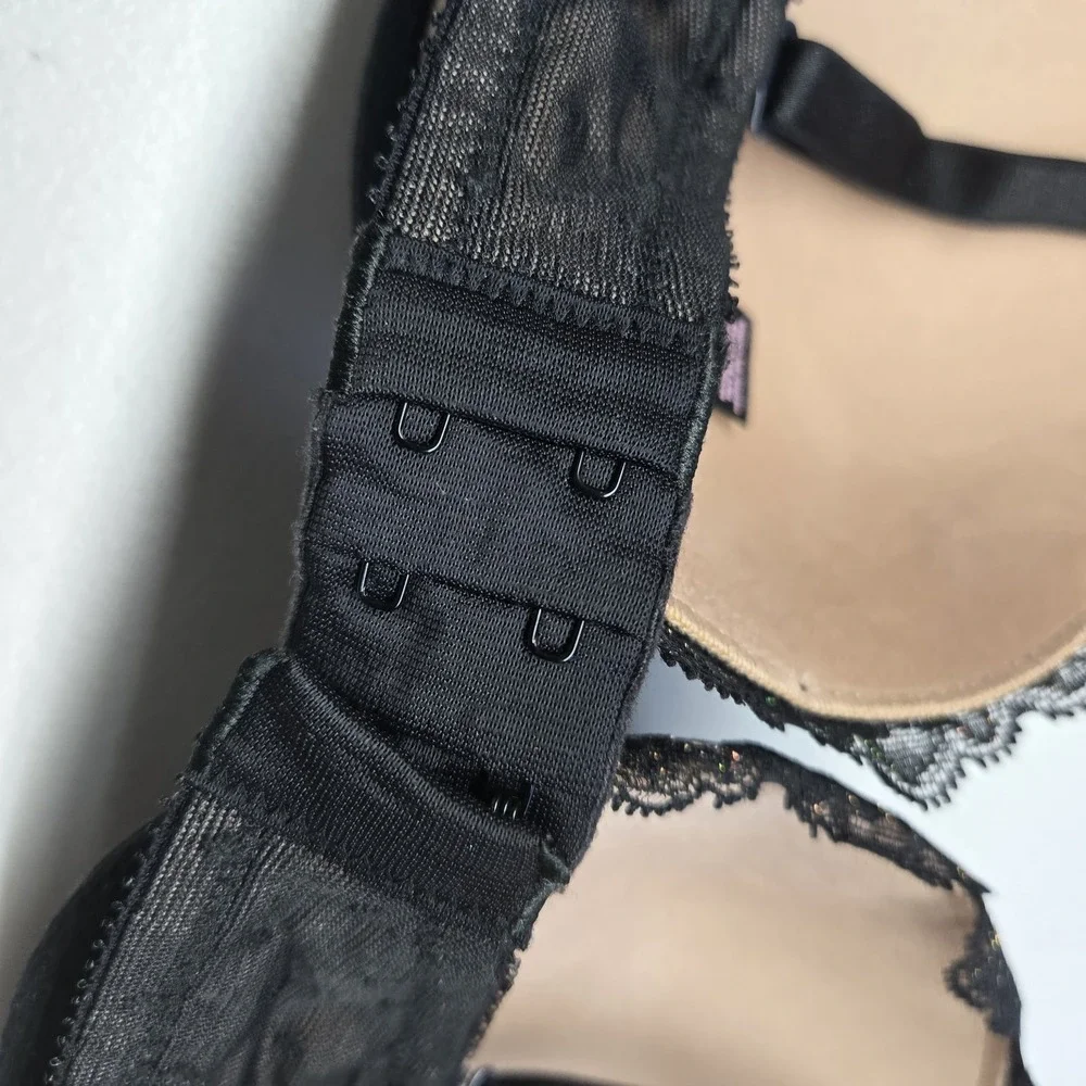 Victoria's‎ Secret Women Bra 34B Black Floral Balconette Underwired Lace